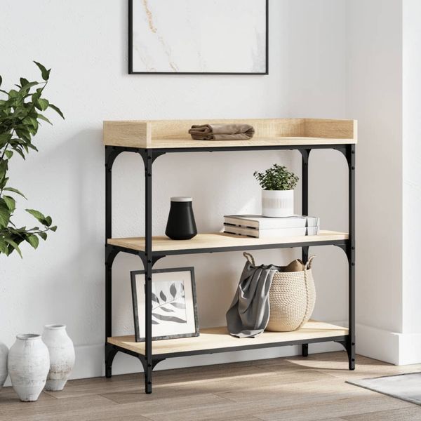 vidaXL Konzolový stolík s policami dub sonoma 75x30x80 cm