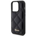 Puzdro Guess pre iPhone 15 Pro 6,1" GUHCP15LPSQSQSK čierne HC PU Quilted Metal Logo