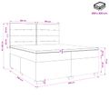 vidaXL Posteľ boxspring s matracom Tmavosivá 200 x 200 cm Zamat