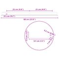 vidaXL Závesná polica 4 ks Biely 60 x 8,5 x 2,5 cm Oceľ