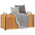 vidaXL Vonkajší box na vankúše 110x45x42/53 cm masívna akácia a oceľ