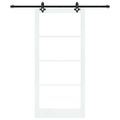 vidaXL Posuvné dvere ORKDAL 93 x 202 cm Biela a čierna
