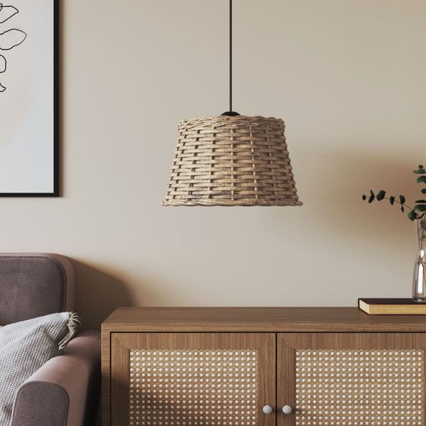 vidaXL Tienidlo na stropnú lampu hnedá Ø38x23 cm prútený