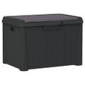 vidaXL Záhradný úložný box s podsedákom antracitový 125 l PP