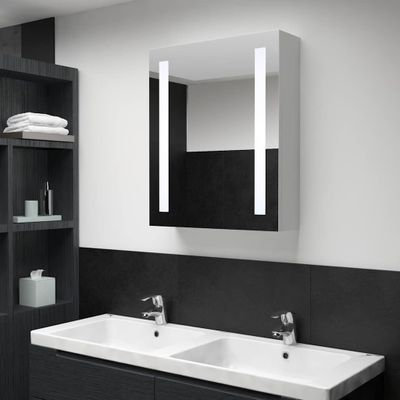 vidaXL LED kúpeľňová zrkadlová skrinka 50x13x70 cm
