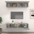 vidaXL TV skrinky 4 ks betónovosivé 80x30x30 cm spracované drevo