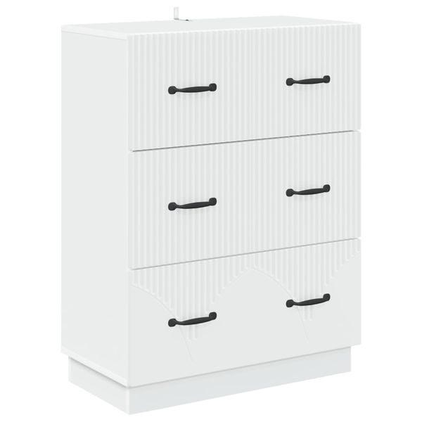 vidaXL Zásuvkový kabinet Biela 66 x 34,5 x 87 cm Kompozitné drevo
