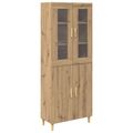 vidaXL Highboard Remeselný dub 69,5 x 34 x 180 cm