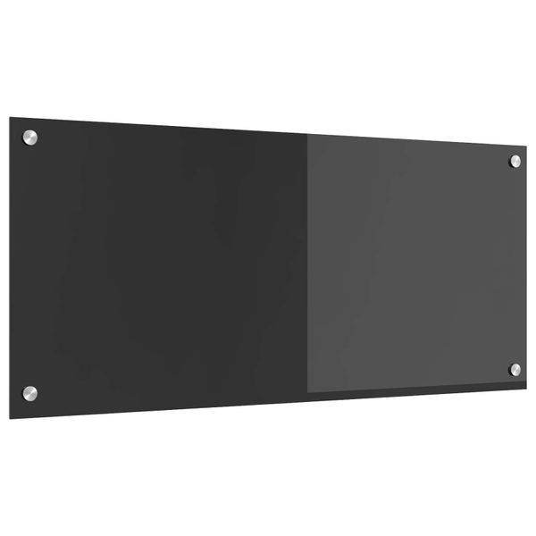vidaXL Kuchynský obklad Tmavo šedá 90 x 40 cm tvrdené sklo