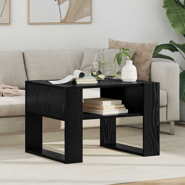 vidaXL Konferenčný stolík Čierny dub 66 x 53 x 45 cm Kompozitné drevo