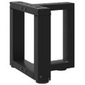 vidaXL Nohy konferenčného stolíka v tvare T, 2 ks, čierne, 30x25x(30-31) cm, oceľové