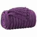 vidaXL Prikrývky na hodenie 6 ks Fialová 240 x 220 cm 8.76 kg Flís
