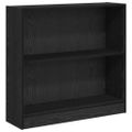 vidaXL Regál na knihy 80 x 24 x 76 cm Kompozitné drevo Čierny dub