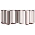 vidaXL Brána pre psa dvere sklad. 4 panely 320 cm topoľové drevo