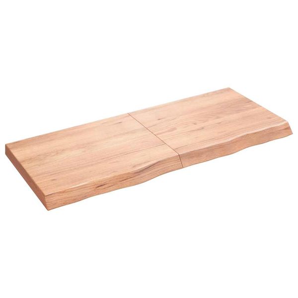 vidaXL Stolová doska bledohnedá 120x50x(2-6) cm ošetrený masívny dub