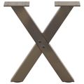 vidaXL Nohy konferenčného stolíka v tvare X, 2 ks, prírodná oceľ, 30 x (30-31) cm, oceľ