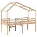vidaXL Vysoká posteľ so strechou 80x200 cm borovicový masív