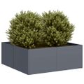 vidaXL Kvetináč antracitový 80x80x30 cm oceľ