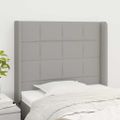 vidaXL Čelo postele so záhybmi bledosivé 103x16x118/128 cm látka