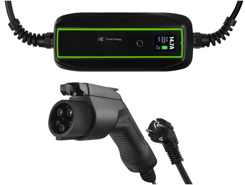EV17 Green Cell GC EV PowerCable 3.6kW Schuko - Type 1 nabíjačka pre elektromobily a plug-in hybridy