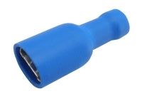 Zdierka faston 6.3mm izol., vodič 1.5-2.5mm modrá