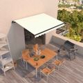 vidaXL Ručne zaťahovacia markíza 350x250 cm krémová