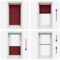 vidaXL plisovaná roleta Bordeaux červená 75x150 cm Šírka látky 74,4 cm