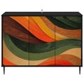vidaXL Servírovacia skriňa BONN Čierny dub 102 x 33 x 76 cm