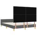 vidaXL Rám postele s čelnou doskou Tmavo šedá 160 x 200 cm látka