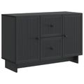 vidaXL Servírovacia skriňa Čierna 89 x 34,5 x 60 cm Kompozitné drevo