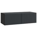 vidaXL Nástenná TV skrinka 98 x 41 x 30 cm Čierna Kompozitné drevo