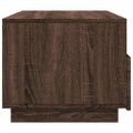 vidaXL Konferenčný stolík s LED svetlami, hnedý dub 90x49x40 cm