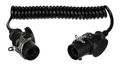 Propojovací spirálový EBS kábel 7pin TRAILER CABLE 14, 24V, 3,5m SIXTOL