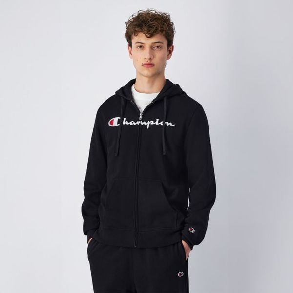 Mikina Full Zip Black - Champion, veľkosť L, veľkosť oblečenia L