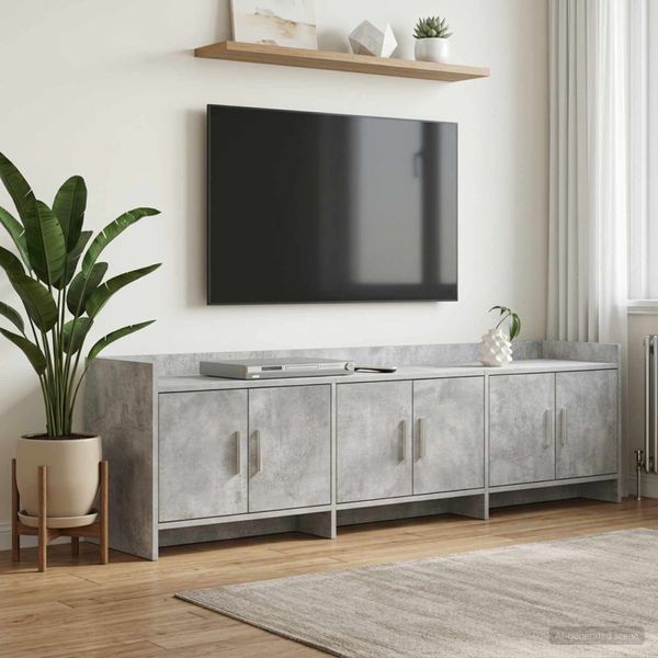 vidaXL TV skrinka 168 x 33 x 47 cm Betónovo sivá Kompozitné drevo