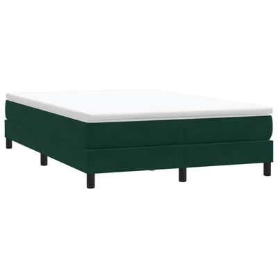 vidaXL Posteľný rám boxsping bez matracom tmavozelený 160x210 cm zamat