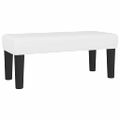 vidaXL Lavička biela 70x30x30 cm umelá koža