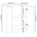 vidaXL Komody 2 ks sivý sivý dub sonoma 60x30x70 cm spracované drevo