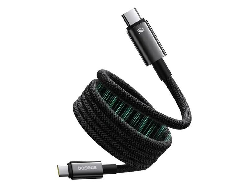 Kábel BASEUS Tungsten Gold USB-C/USB-C 1m Black 100W
