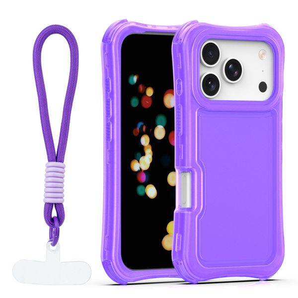Puzdro Safepop s popruhom pre iPhone 17 Pro Max 6,9" fialové
