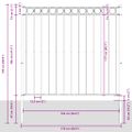 vidaXL Prvok plotu ASSEN 170 x 170 cm Oceľ Biela