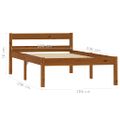 vidaXL Posteľný rám, medovo hnedý, borovicový masív 100x200 cm