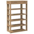 vidaXL Regál na topánky dub artisan 60x30x98 cm kompozitné drevo
