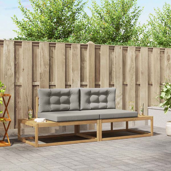 vidaXL Záhradná súprava gaučov Biela 230,5 x 83 x 73 cm Polyester