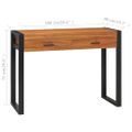vidaXL Písací stôl s 2 zásuvkami 100x40x75 cm, tíkové drevo