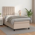 vidaXL Boxspring posteľ s matracom kapučínová 100x200 cm umelá koža