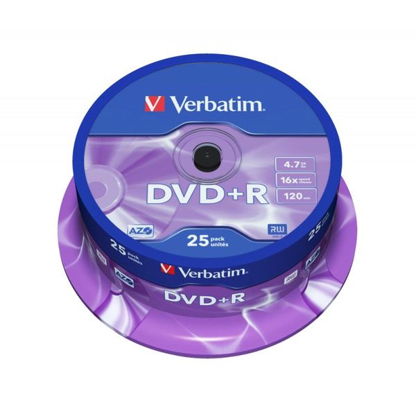 DVD + R Verbatim 4.7GB 16x CAKE 25pcs