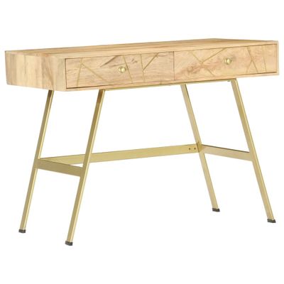 vidaXL Písací stôl so zásuvkami 100x55x75 cm, mangový masív