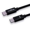 Kábel Maxlife MXUC-12 USB-C - USB-C 2,0 m 60W čierny