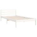 vidaXL Rám postele s čelom biely 100x200 cm masívne drevo